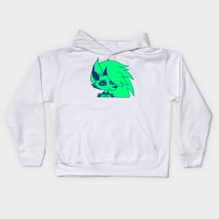 Loona sad - mint color Kids Hoodie